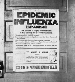 Provincial Board of Health poster from Alberta, Canada