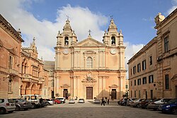 St. Paul's Cathedral, Mdina built in the Baroque style