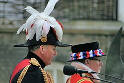 Dannatt in the full ceremonial uniform of the Constable of the Tower in 2010