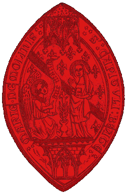 Vesica/Mandorla-shaped seal of the cathedral chapter of Moulins (France)