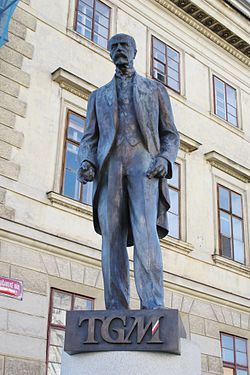 Statue of Tomáš Garrigue Masaryk near Prague Castle