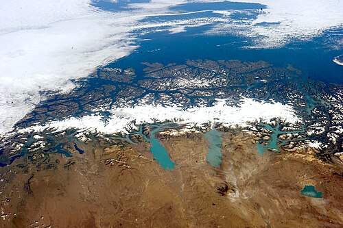 View of the Southern Patagonian ice field from the International Space Station
