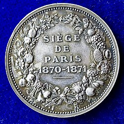 The reverse of this medal