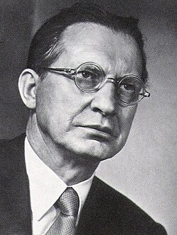 Alcide De Gasperi, first republican prime minister of Italy and one of the Founding fathers of the European Union