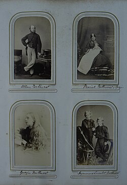 Bathurst's wife and children, circa 1870 and 1880.