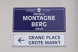 Bilingual French and Dutch street signs in Brussels
