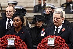 Prime Minister Keir Starmer and Opposition Leader Kemi Badenoch were seen together at the Remembrance Day event on November 10, 2024.