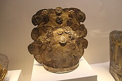 Khitan gilt silver crown (male), from the Tomb of Princess of Chen State c. 1012-1021[34]