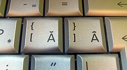 Romanian keyboard with special characters