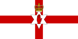 Ulster Banner, the flag of the Northern Ireland national football team