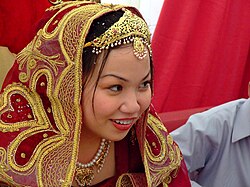 A young bride at her nikah (Islamic wedding)