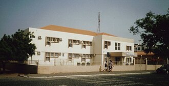 A health clinic in a residential area of Praia