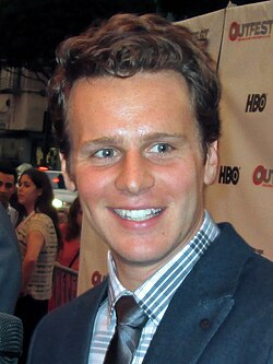 Actor Jonathan Groff, who portrayed Patrick Murray, at the red carpet opening of the Outfest on 11 July 2013 in Los Angeles, where he also spoke about the new series Looking[2]
