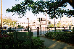 Washington Square, looking toward Elysian Fields Avenue
