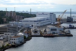 The Halifax Shipyard of Irving Shipbuilding, a major employer in Halifax
