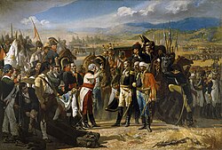 The Spanish Army's triumph at Bailén was the French Empire's first land defeat. The Surrender of Bailén by José Casado del Alisal