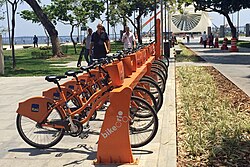 Bike Rio rental station in Mauá Square, Downtown Rio