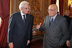Mattarella with his predecessor Giorgio Napolitano