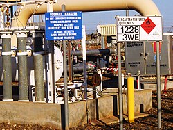 A pipeline odorant injection station