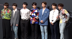 BTS at their press conference for Love Yourself: Tear on May 24, 2018