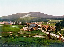 The Wurmberg, the highest peak of Brunswick, seen from Braunlage c. 1900