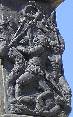 Maccabees on the Knesset Menorah