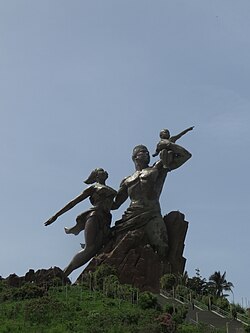 The African Renaissance Monument was a $27 million project by Abdoulaye Wade that triggered popular protests.[75]