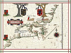 Portuguese North America (in present-day Canada); Vaz Dourado, c. 1576.