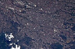 San José viewed from the International Space Station