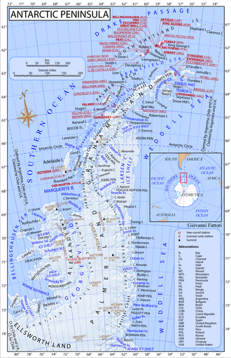 Antarctic Peninsula map