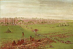 Yankton Pipestone Quarries as seen by George Catlin in 1836