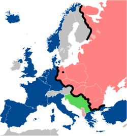 The Iron Curtain, in black: