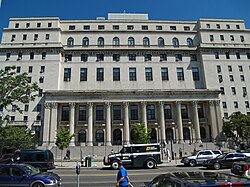Queens County Courthouse was built in 1938 and houses the borough's Supreme Court, Surrogate Court, and County Clerk.[150]