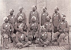 Indian Officers, 52nd Sikhs (Frontier Force), Kohat, 1905.
