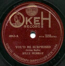 A lateral-cut recording by Billy Murray from 1919