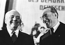 GDR leaders: President Wilhelm Pieck and Prime Minister Otto Grotewohl, 1949