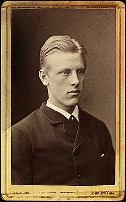 Nansen as a student in Christiania (1880, age 19)