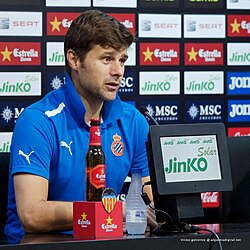 Pochettino as coach of Espanyol in 2012