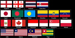 Image showing many similar flags