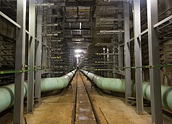 A utility tunnel in Prague