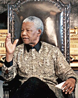 Mandela on a visit to Brazil in 1998