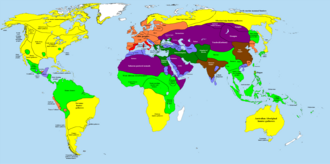 Overview map of the world in 200 BC: