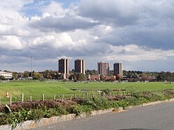 The Southwest residential area as seen from the athletic fields.