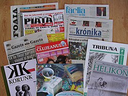 Hungarian- and Romanian-language newspapers published in Cluj-Napoca
