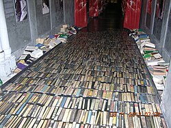 Books built into the floor at the museum Story of Berlin