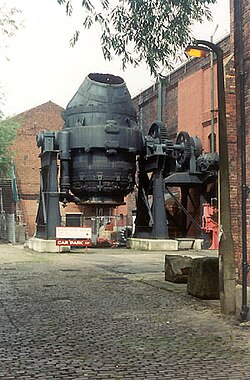A Bessemer converter in Sheffield, England