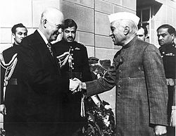 Eisenhower with Indian Prime Minister Jawaharlal Nehru