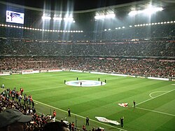 A Munich derby match at the Allianz Arena between Bayern and 1860 Munich in the quarter-final of the 2007–08 DFB-Pokal on 27 February 2008