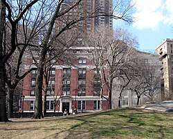 Ethical Culture School (red) and Ethical Culture Society (white) buildings.