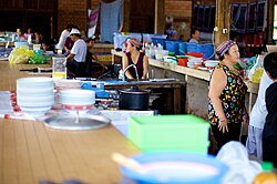 Fresh market of Hmong in Cacao village